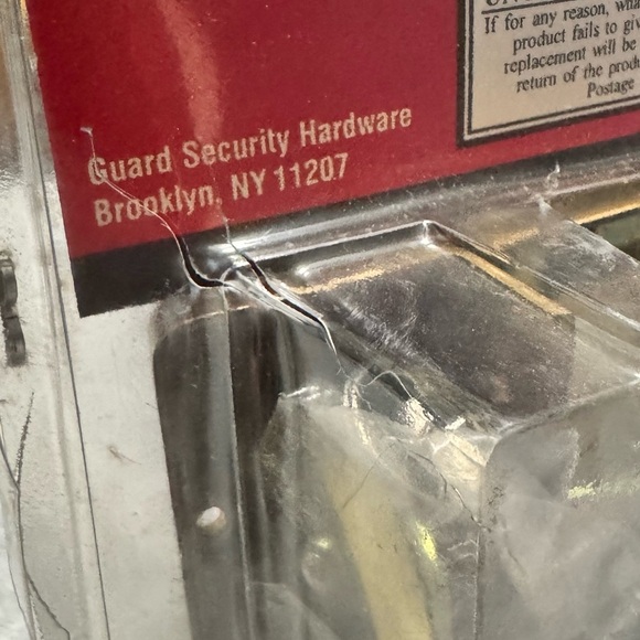 Guard Security Rim Deadlock 505 Brass Finish 1” Deadbolt Solid Brass Cylinder - Picture 10 of 10